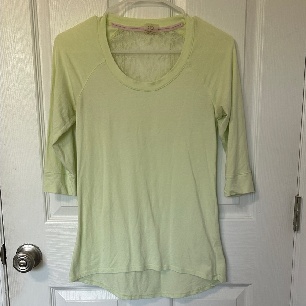 CALIA by Carrie Underwood Light Green 3/4 Sleeve Top